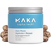 Moisturizing Hair Mask for Repairing, Dry, Damaged Hair – Deep Conditioner for Frizz Control, Curl Definition, and Healthy Looking Hair, 12 fl oz (Hydrate & Repair)