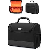 CURMIO Bartender Kits Bag, Portable Travel Case for Bar Tools Set, Black | Travel Bar Bag for Wine Bottles, Cocktail Shaker, for Home Indoor Outdoor Patio Party, Rubber Handle, Empty Bag