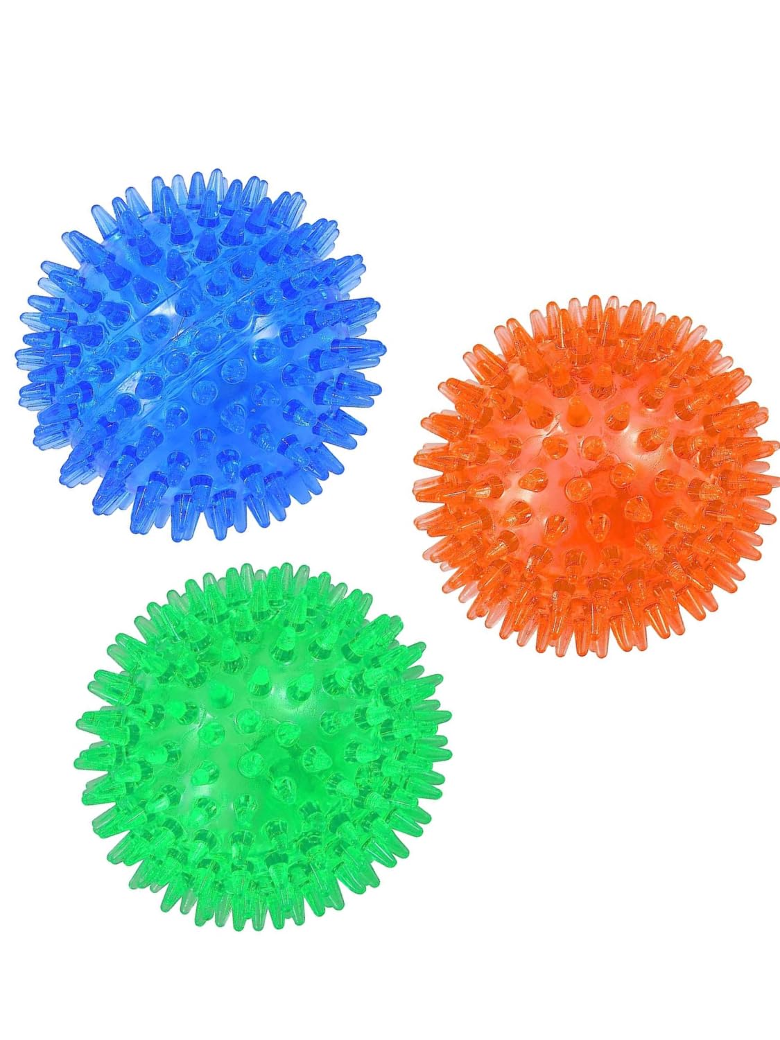 DERDOUT 3 pcs Squeaky Dog Ball Toys ，Floatable Dog Pool toy,Toss Fetch Toys for Puppy Rubber TPR, Dog Chew Toys for Boredom, Teeth Cleaning for Small and Medium Dogs