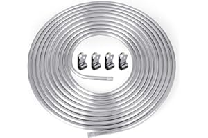 CNRAQR 3/8" OD Aluminum Hard Fuel Line 25 Feet Hardline Tube Thickness is 0.039"