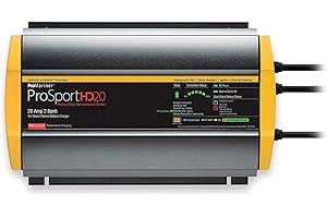 ProMariner 44020 ProSport HD Waterproof Marine Battery Charger, 20 Amp, 2 Bank