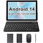 Amazon.com : Android 14 Tablet, 10.1 inch 8GB RAM+64GB ROM/1TB(Max), 2 ...