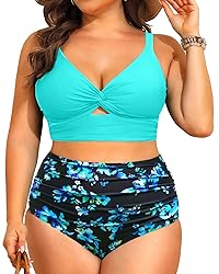 Daci Plus Size Two Piece Swimsuits - Women High