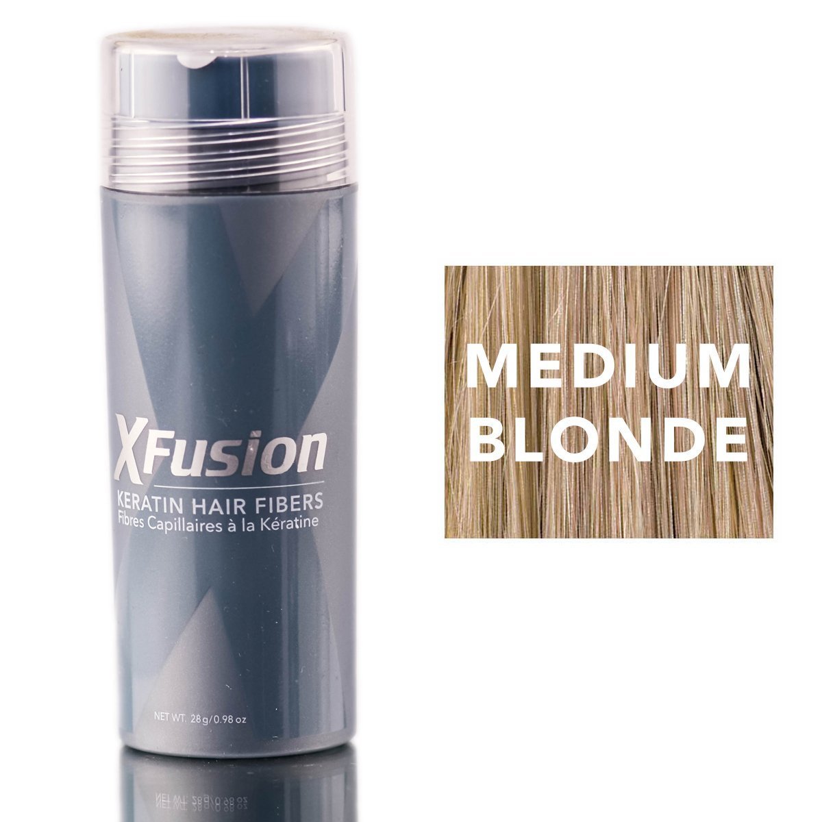 XFusion Regular Size Keratin Hair Fibers, Light Blonde, 15