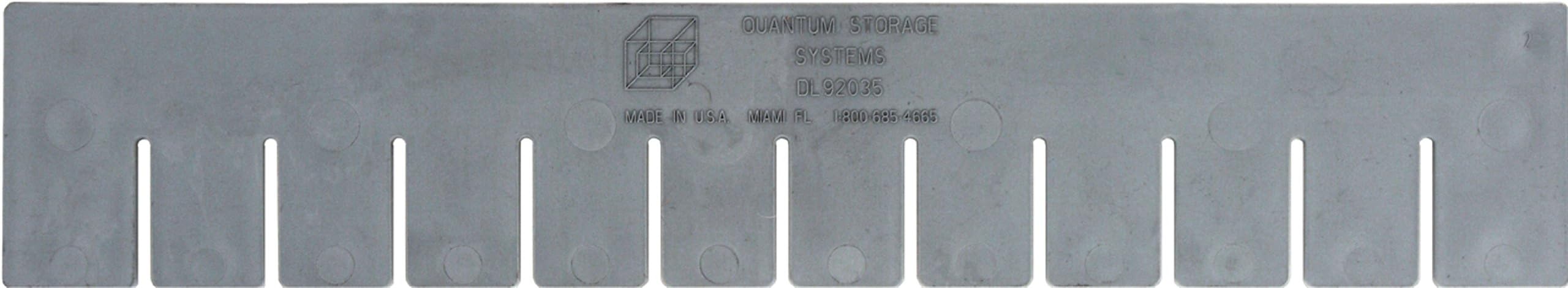 Quantum DL92035 3" Long Divider for Dividable Grid Tote Box DG92035 | Commercial, Electronic, and Health Care Industries | Heavy Duty Injection Molded Polyethylene, 3"H x 14.5"D, Gray (Pack of 6)