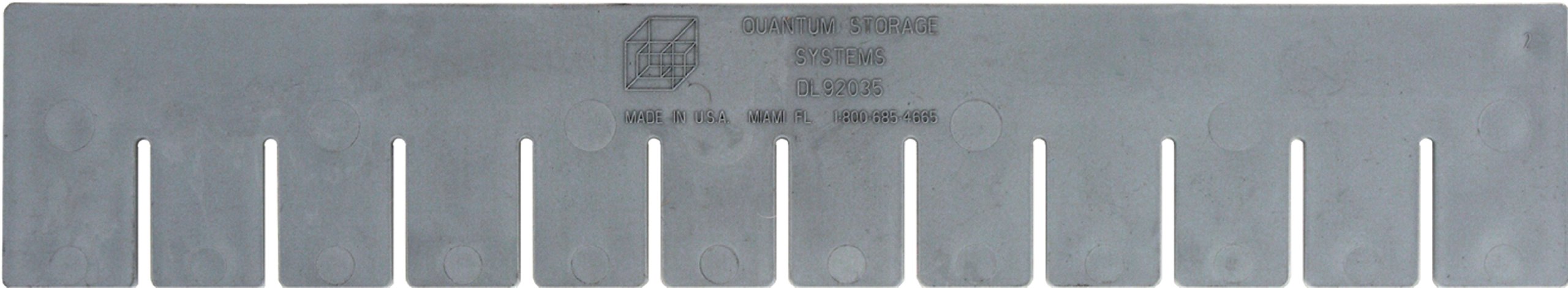 Quantum DL92035 3" Long Divider for Dividable Grid Tote Box DG92035 | Commercial, Electronic, and Health Care Industries | Heavy Duty Injection Molded Polyethylene, 3"H x 14.5"D, Gray (Pack of 6)