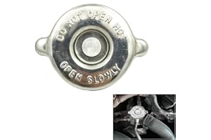 Civwesi 1 PC Car Engine 16 PSI Radiator Cap, Stainless Steel + Rubber Tight Fit Heat-resistant Leak-proof Sealing Cover, Original Water Tank Cap Replacement, Compatible with Dodge Jeep (Silver)