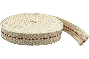 LIGHT OF MINE "LET IT SHINE" 1/2" 100% Cotton Flat Wick 6 Foot Roll for Paraffin or Kerosene Lanterns and Oil Lamps