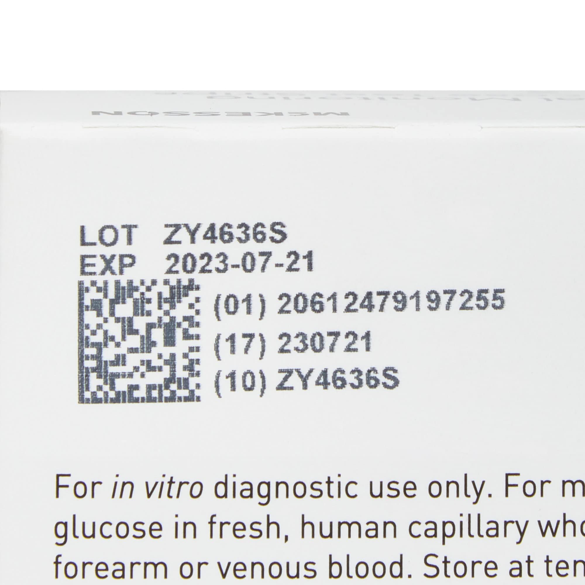 McKesson True METRIX Blood Glucose Test Strips for Diabetes Professional Monitoring System, Multiple Patient Use (100 Count (Pack of 1))