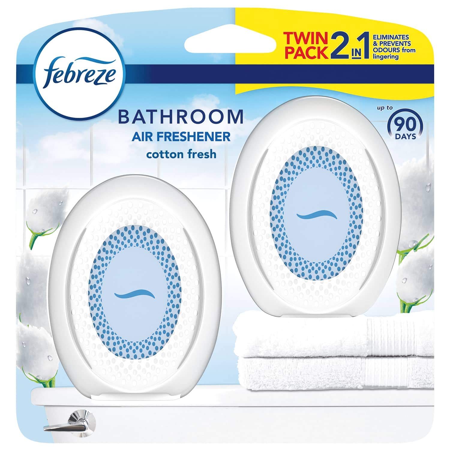 Febreze New Cotton Fresh 2in1 Bathroom Small Spaces Air Freshener 75 Ml Cotton Fresh Twin Pack Febreze New Cotton Fresh 2in1 Bathroom Small Spaces Air Freshener 75 Ml Cotton Fresh Twin Pack