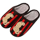 Winter Women Flowers Slippers Home Elastic Comfy Warm Mens Fruit Shoes | Retro Memory Foam Soft Bedroom Plush Anti-Skid Sole Fuzzy Wool Lined For Indoor Outdoor House Slip-On Cute Animal Design