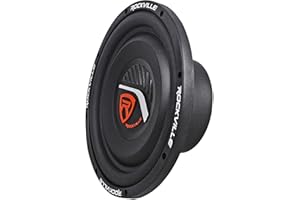Rockville W10T4-S4 10" 1200W Peak / 300W RMS 4-Ohm Car Subwoofer, Shallow Mount, Powerful Bass, Durable Build, for Compact Car Audio Systems