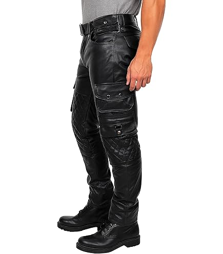 Bockle 3 GAY-ZIP leather pants Men leather pants trousers full zip