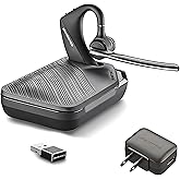Plantronics Voyager 5200-UC Bluetooth Headset Bundle w/Bonus Wall Charger #206110-01-B | for Smartphones PC MAC Using RingCentral Software or App