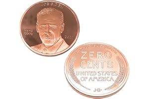 METAL MAGERY Joe Biden Zero Cents Novelty Rounds 5 Pack (Copper)