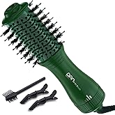 Blow Dryer Brush, Smoothing & Volumizing Blowout, 2 Inch Oval Barrel Hair Dryer Brush, Ceramic Coating for Short-to-Medium Hair, 120V (Green)