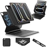 ESR iPad Pro 11 Inch Case with Keyboard (M5/M4, 2025/2024), iPad Pro 11(5th) Keyboard Case with Easy-Set Magnetic Stand, Portrait/Landscape Modes, Removable Protective Case, Rebound 360 Series, Black