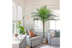 FLOWORLD Palm Tree Artificial Tropical Plant 5FT Tall Faux Plants Indoor Fake Floor Plants Decorative Palm Tree House Plants Large Office Plant Artificial Palm Trees for Home Decor…