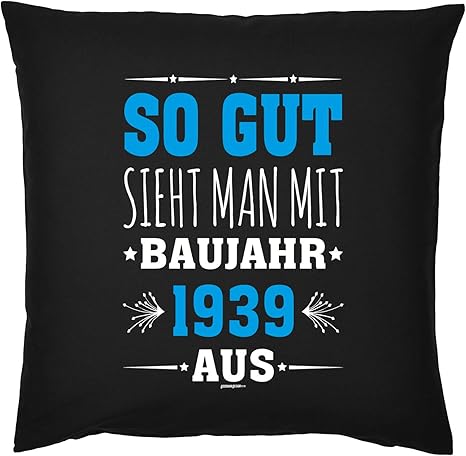 Veri Zum 80 Geburtstag Geburtstagsgeschenk 1939 Jahrgang Geboren Fur Sie Und Ihn Mann Frau Deko Kissen Mit Innenkissen Baujahr 1939 Print Geschenk 80 Jahre Alt Amazon De Kuche Haushalt