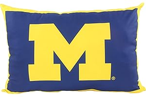 College Covers Everything Comfy Michigan Wolverines 20" x 28" Fully Stuffed Big Logo Pillow