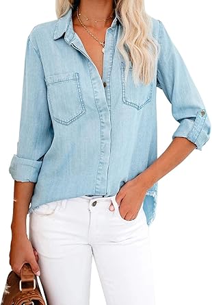 jeans tops for ladies amazon