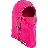 Labeol Kids Balaclava Winter Hat Ski Mask Windproof Thick Warm Fleece Face Cover with Adjustable Zippers for Boys Girls