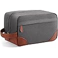 Vorspack Large Toiletry Bag Hanging Dopp Kit for Men Water Resistant Canvas Shaving Bag with Large Capacity for Home Travel - Light Grey