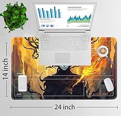 JVGFYNKL for TCG Playmat, Playmat with Zones, 24x14