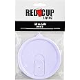 Red Cup Living Reusable Plastic Lid for 18 oz. Cup, Set of 2, Hot cup and Mugs cover, Outdoor Drink Cover for Party, Office & School, Eco-Friendly, Double Wall Design Party Cups lid, travel friendly.