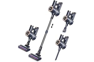 HOMEIKA PRO Cordless Vacuum Cleaner, 20Kpa Powerful Suction with LED Display, 8 in 1 Lightweight Stick Vacuum, 30 Min Runtime Detachable Battery, 1.5L Dust Cup, for Carpet and Hard Floor Pet Hair Blue