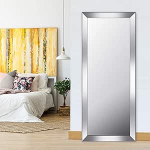 Espejo de longitud completa, espejo de piso grande de 70 x 30 pulgadas