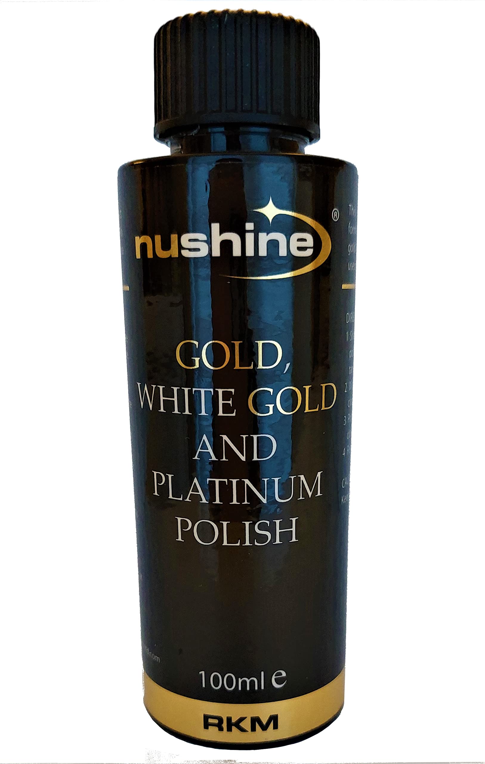 Nushine Gold, White Gold and Platinum Polish and Cleaner 100ml - Eco-Friendly Formula (Rapid, Beautiful Results)
