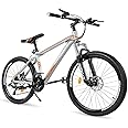 Outroad Folding Mountain Bike Foldable/Unfoldable Bike 26 Inch for Adult, 21-Speed Dual Suspension High-Carbon Steel MTB Foldable Bicycle, Dual Disc Brake Folding Bikes for Men Women