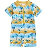 Baby Boy Swimsuit Rash Guard Toddler Zipper Swimwear Beach Sun Protection Infant One Piece Bathing Suit