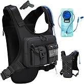 Criuage USA Patent Running Hydration Vest Backpack, Lightweight Chest Pack with 2.0L Water Bladder Bag Daypack for Hiking Running Cycling Race Marathon for Women Men