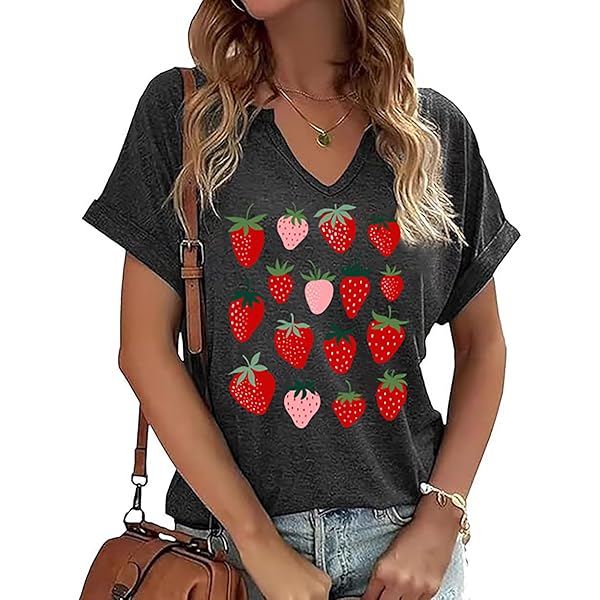 Amazon.com: Strawberry Pocket Shirt Strawberry Art T-Shirt