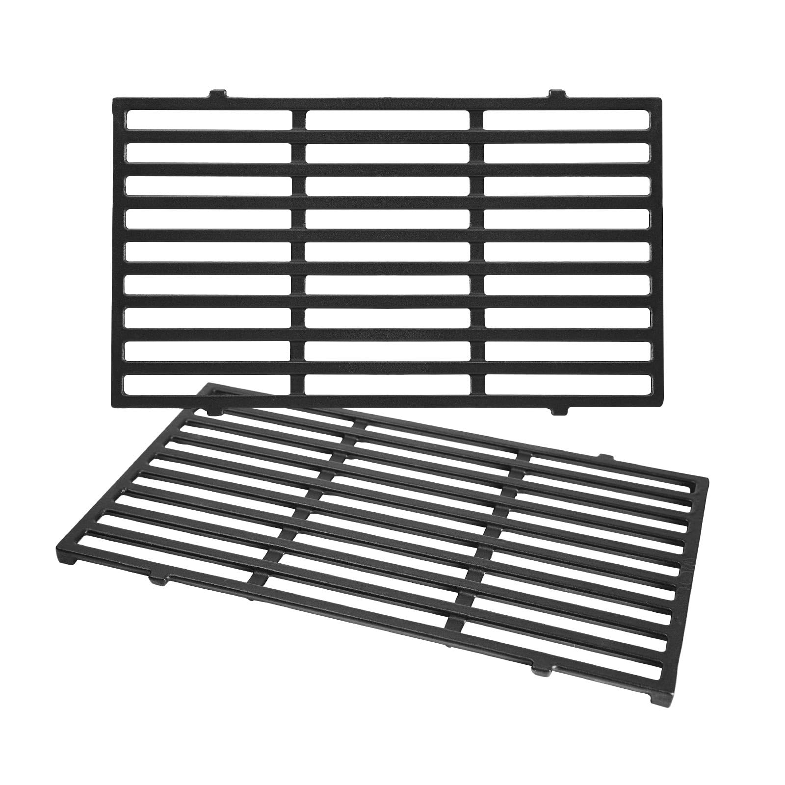 Rushare 7637 Grill Grates Replacement Parts for Weber Spirit I & Spirit II 200 Series (Front-Mounted Control), Weber Spirit 2 Grill Parts, Cast Iron GS4 Grill Parts, 17.5 x 10.2 Inch, 2-Pack Image