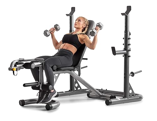Gold's Gym XRS 20 Adjustable Olympic Workout Bench with Squat Rack