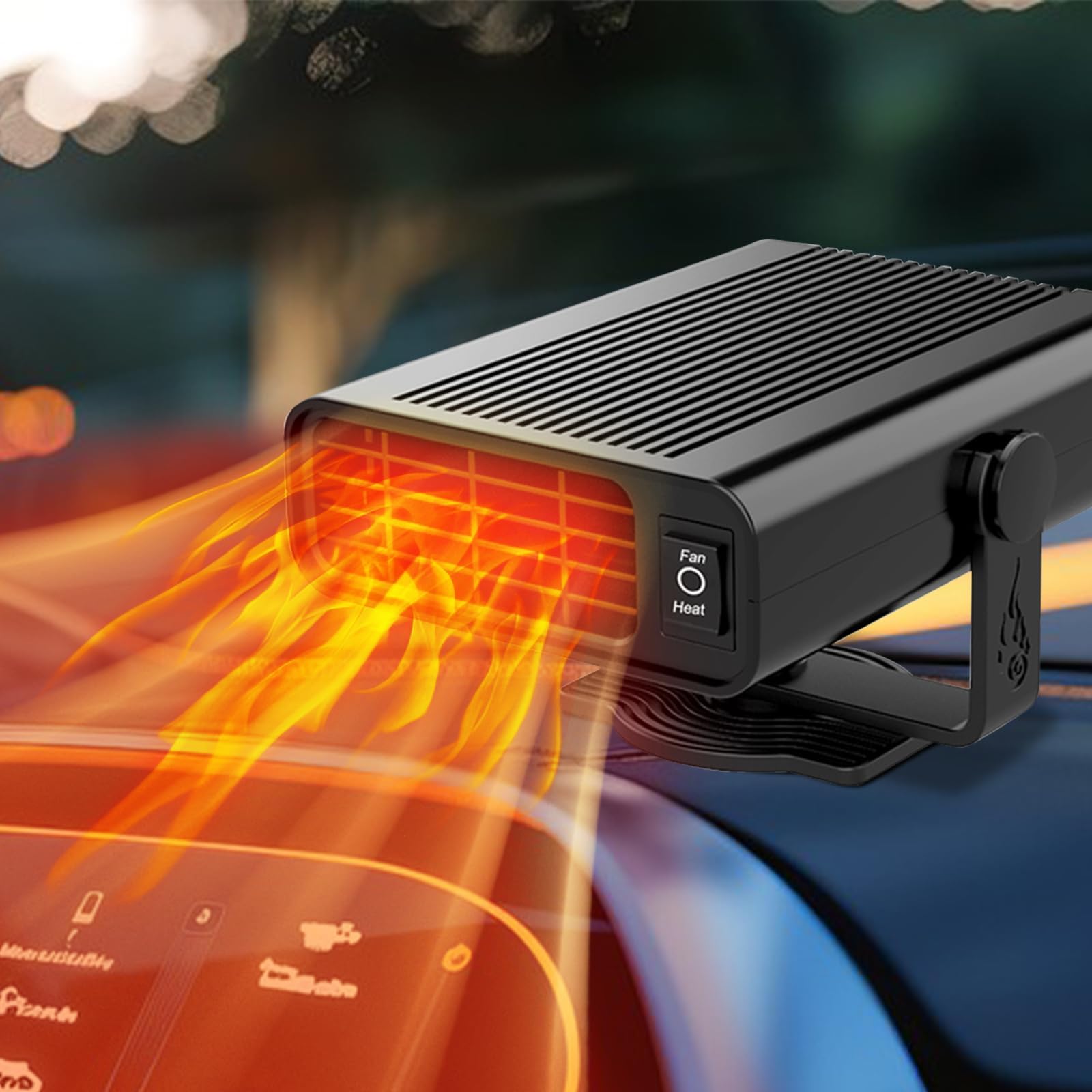 Photo 1 of **COLD AIR ONLY** Car Heater 12V, Portable Car Heater & Windshield Defroster – 200W Fast Heating Defogger & Cooling Fan, Plug In Cigarette Lighter Car Heater for Vehicle, Cars, SUV & RV
