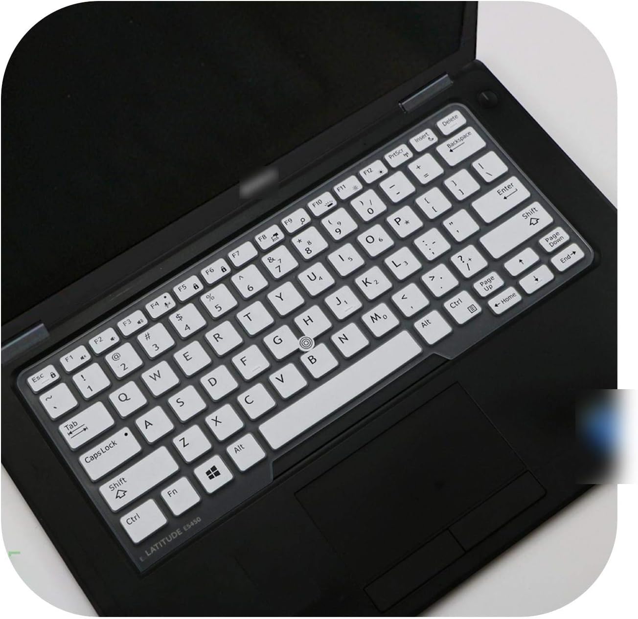 Laptop Keyboard Cover Protector Skin for 14" Dell Latitude 5450 3340 7480 7490 5490 5491 E5450 E5470 E7270 E7450 E7490 E5490-White-