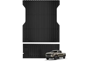 TripleAliners for Tacoma 2024 2025 | Truck Bed Mat & Tailgate Mat | All Weather Liners Compatible with 2024+ Toyota Tacoma Accessories Cargo Liner Protection (Fit 5FT Truck Bed), 2PCS