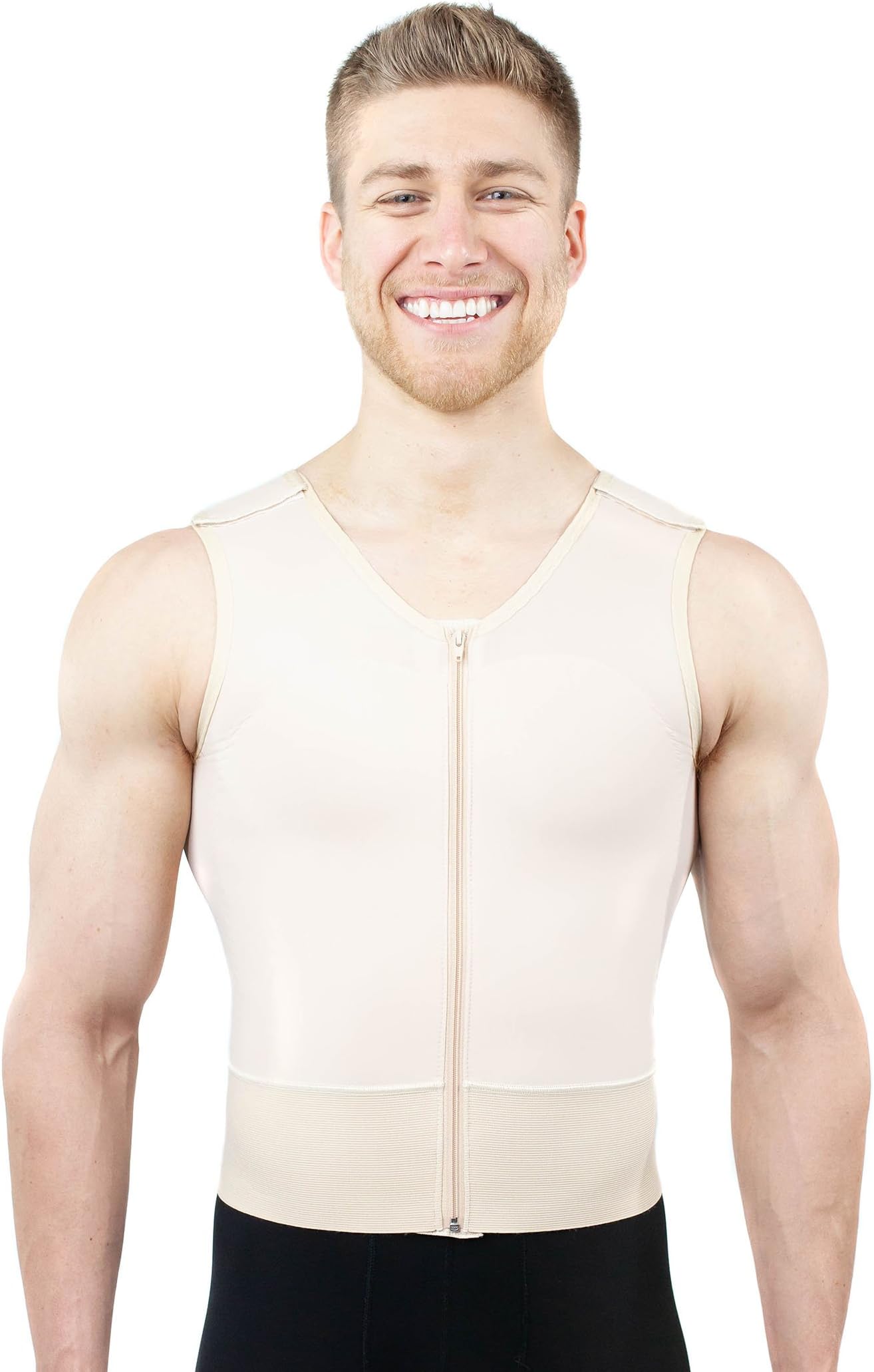 Post OP Gynecomastia Recovery Garment Chest Compression Male Vest (11)