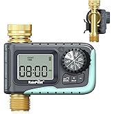 RAINPOINT Sprinkler Timer, 100% Metal Pipe Water Timer for Garden Hose, Programmable Hose Controller for Watering, Sprinkler Controller with Manual Watering/Rain Delay for Outdoor Lawn & Garden (1PCS)