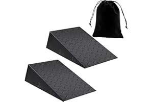 Squat Wedge - Squat Wedge Block for Weightligting - 2Pcs Portable Heel Elevated Foot Wedge Calf Raise Block