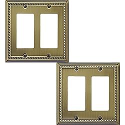 OKAWYC Double Decorator Light Switch Cover Belaire