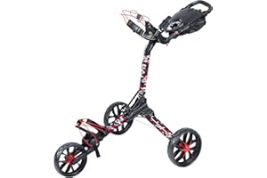 Bag Boy Nitron 3 Wheel Golf Push Cart, Easy 1 Step Open and Fold, Scorecard Console, Beverage Holder, Mobile Device Holder, Handle Mounted Parking Brake