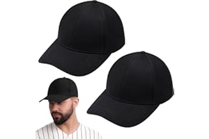 Breathffy 2 Pieces Faraday Protection Hat Black Hat for Women Men, 5g, 4g, 20.47-24.02 Inch/ 52-61 cm