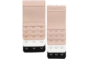 Red Snail 6PCS Women's Bra Extenders - Stretchy Corset Extension Strap, Soft Comfortable Elastic Bra Band