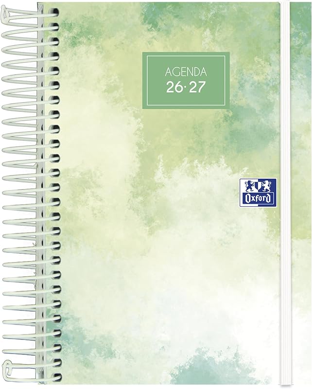 Aura, Agenda 2026 2027, Dia por Página, Capa Dura Extra, 12x18 cm, Espanhol, Cor Verde