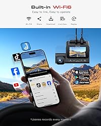 Dash Cam Front and Rear: 4K+1080P+1080P 3 Channel